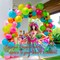 Mexican fiesta balloon Garland Arch Kit 156 Pcs Hot Pink Lime Green Orange Red Blue Yellow Rainbow Balloons For fiesta Day of the Dead Cinco de Mayo theme Birthday Baby Shower Party Decorations